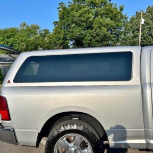 Truck topper off a 2017 Dodge Ram crew cab. Fits a 6.4 ft or 5.7  bed.